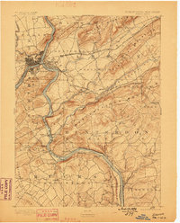 Easton 1891 topographic map thumbnail