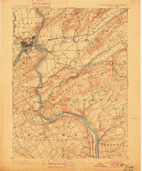 Easton 1891 topographic map thumbnail