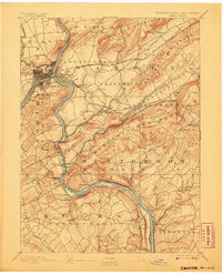 Easton 1891 topographic map thumbnail