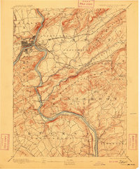 Easton 1891 topographic map thumbnail