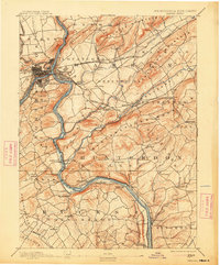 Easton 1891 topographic map thumbnail