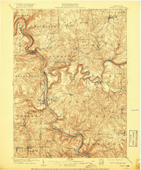 Foxburg 1908 topographic map thumbnail