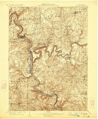 Foxburg 1908 topographic map thumbnail
