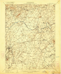 Gettysburg 1908 topographic map thumbnail