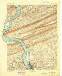 Harrisburg 1892 topographic map thumbnail