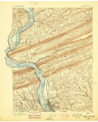Harrisburg 1892 topographic map thumbnail