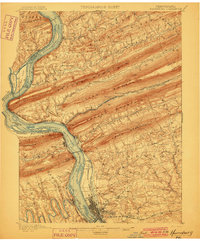 Harrisburg 1899 topographic map thumbnail