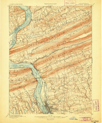 Harrisburg 1899 topographic map thumbnail