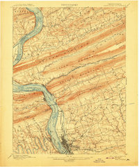 Harrisburg 1899 topographic map thumbnail