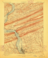 Harrisburg 1899 topographic map thumbnail