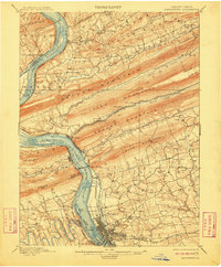 Harrisburg 1899 topographic map thumbnail
