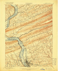 Harrisburg 1899 topographic map thumbnail