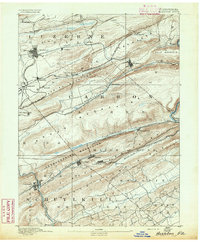 Hazleton 1891 topographic map thumbnail