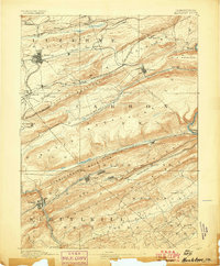 Hazleton 1893 topographic map thumbnail
