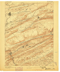 Hazleton 1893 topographic map thumbnail