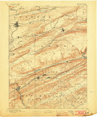 Hazleton 1893 topographic map thumbnail