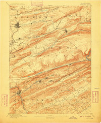 Hazleton 1893 topographic map thumbnail