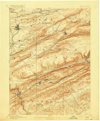 Hazleton 1893 topographic map thumbnail