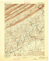 Hummelstown 1892 topographic map thumbnail