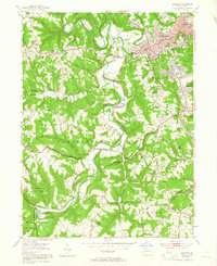 Aliquippa 1954 topographic map thumbnail