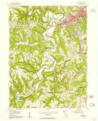 Aliquippa 1954 topographic map thumbnail