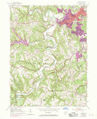 Aliquippa 1954 topographic map thumbnail