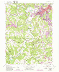 Aliquippa 1954 topographic map thumbnail