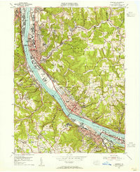 Ambridge 1953 topographic map thumbnail