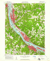 Ambridge 1960 topographic map thumbnail