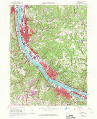 Ambridge 1960 topographic map thumbnail