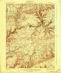 Blossburg 1927 topographic map thumbnail