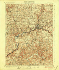 Brookville 1926 topographic map thumbnail