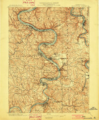 Brownsville 1902 topographic map thumbnail