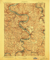 Brownsville 1906 topographic map thumbnail