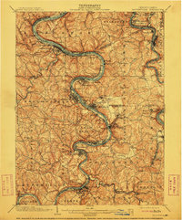 Brownsville 1906 topographic map thumbnail
