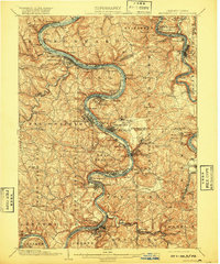 Brownsville 1906 topographic map thumbnail
