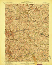 Burgettstown 1906 topographic map thumbnail