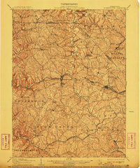 Burgettstown 1906 topographic map thumbnail