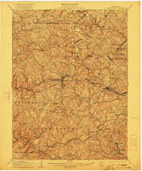 Burgettstown 1906 topographic map thumbnail
