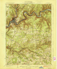 Oil City 1924 topographic map thumbnail
