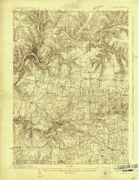 Oil City 1922 topographic map thumbnail