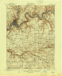 Oil City 1924 topographic map thumbnail