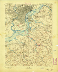 Philadelphia 1891 topographic map thumbnail