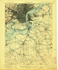 Philadelphia 1898 topographic map thumbnail