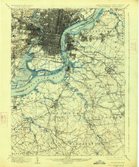 Philadelphia 1898 topographic map thumbnail