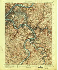 Pittsburgh 1907 topographic map thumbnail