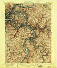 Pittsburgh 1907 topographic map thumbnail