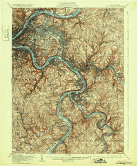 Pittsburgh 1907 topographic map thumbnail