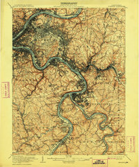 Pittsburg 1907 topographic map thumbnail