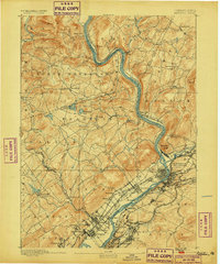 Pittston 1893 topographic map thumbnail